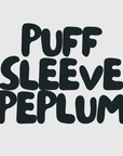 PUFF SLEEVE PEPLUM